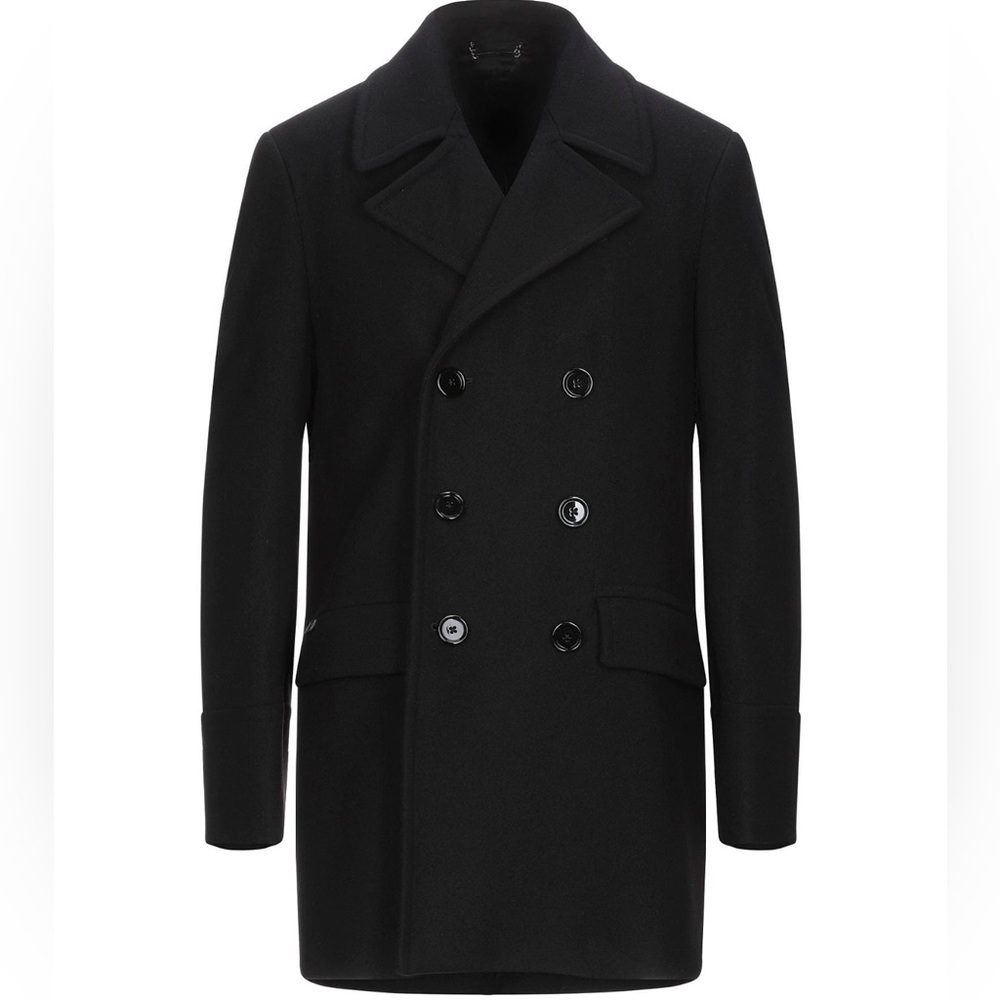 Dolce & Gabbana Black Double-Breasted Coat – Size 48